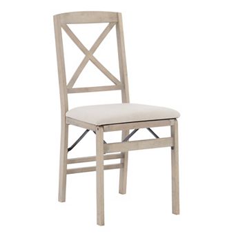 Linon Triena X-Back Folding Chair 2 pc Set