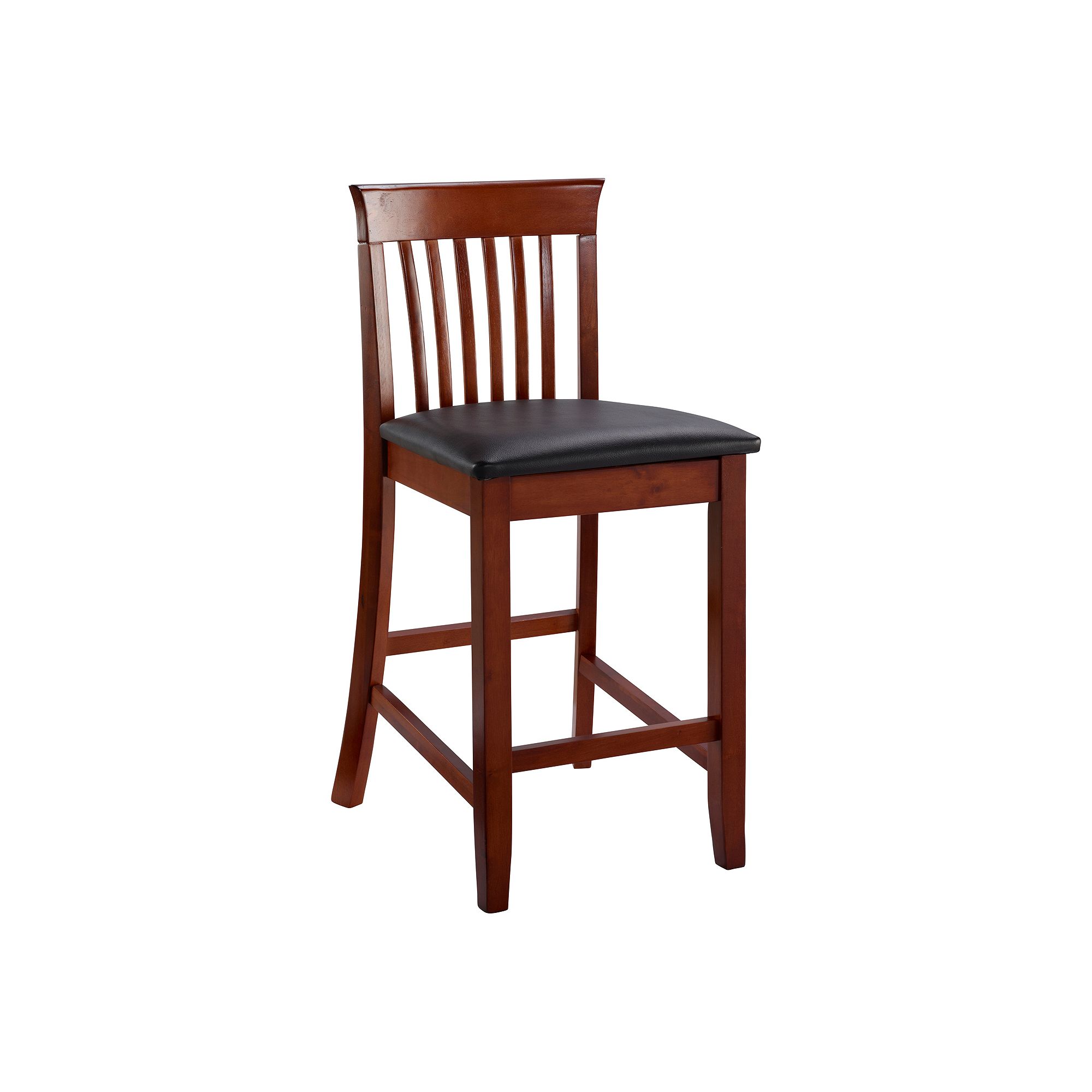 Linon Triena Craftsman Counter Stool, Dark Red