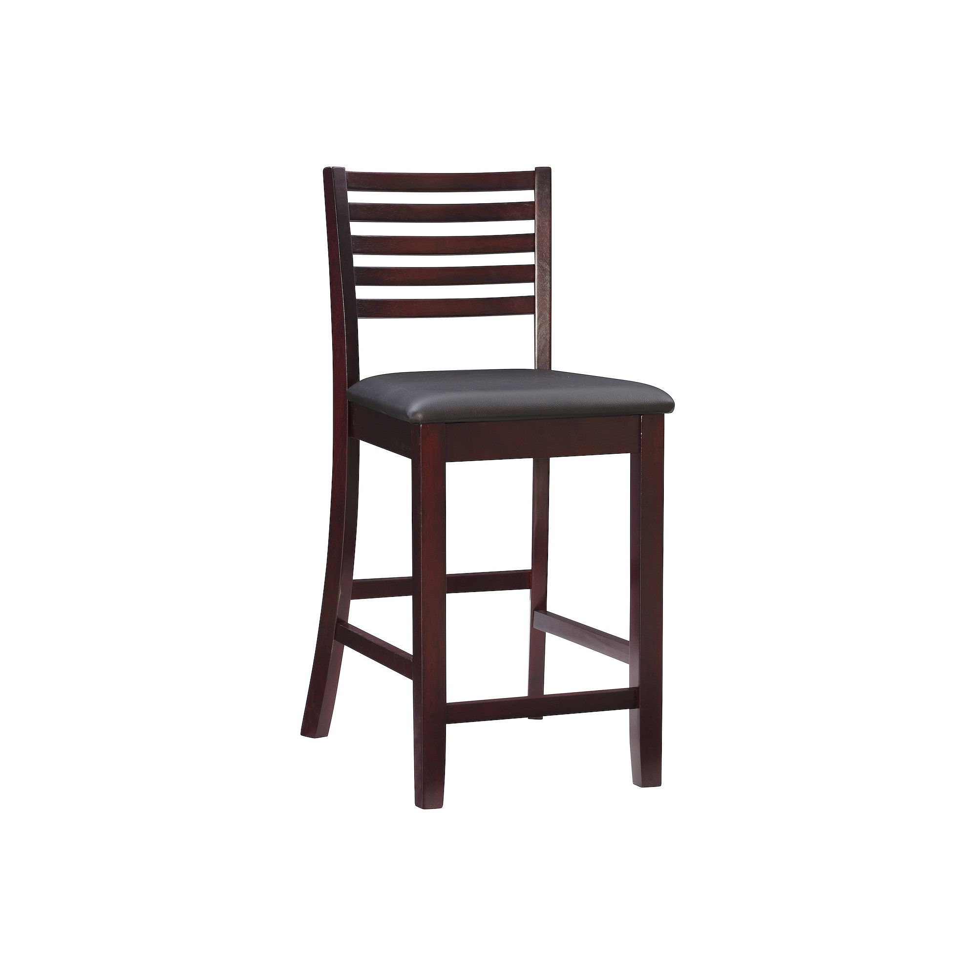 Linon Triena Ladder-Back Counter Stool, Brown