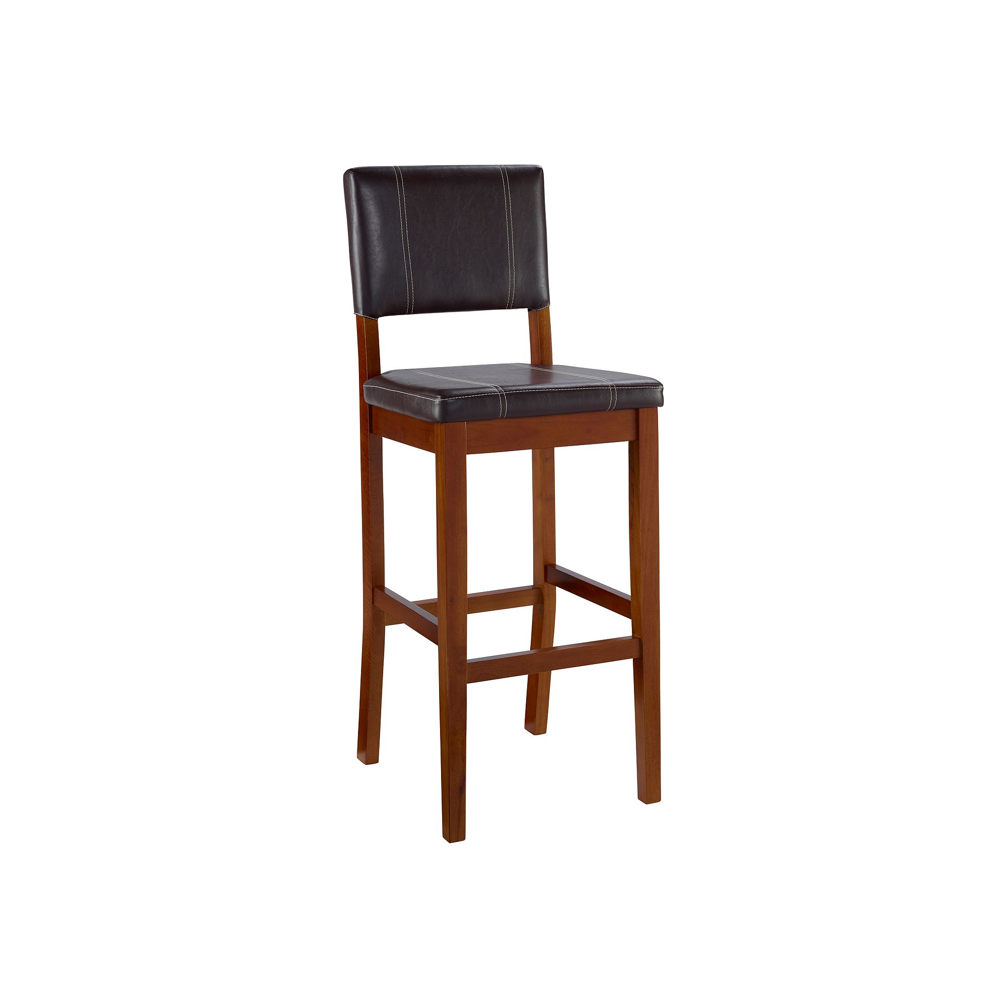 Linon Milano Bar Stool, Dark Brown