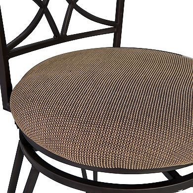 Linon Gathered-Back Swivel Counter Stool