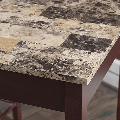 Linon 3-pc. Faux Stone Top Tavern Counter Set