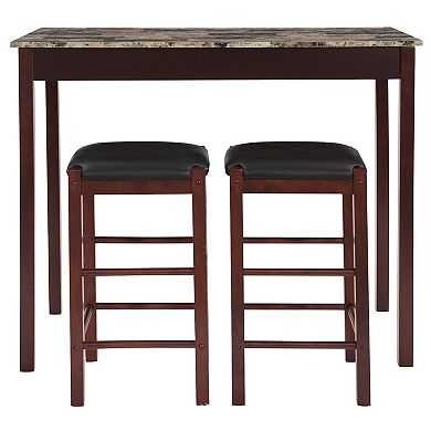 Linon 3-pc. Faux Stone Top Tavern Counter Set