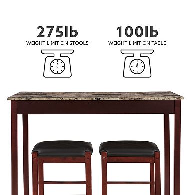 Linon 3-pc. Faux Stone Top Tavern Counter Set