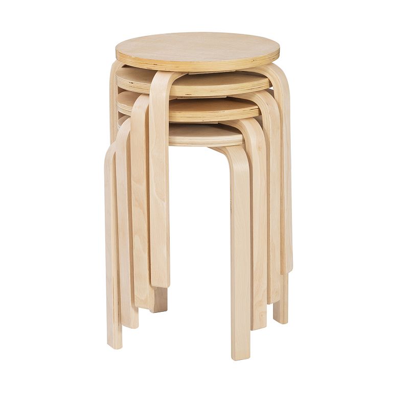 Linon Brentwood 4-pc. Stool Set, Brown, Furniture