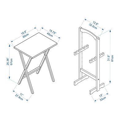 Linon 5-pc. Tray Table Set