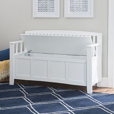 Linon Slatted Storage Bench