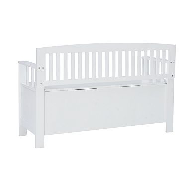 Linon Slatted Storage Bench