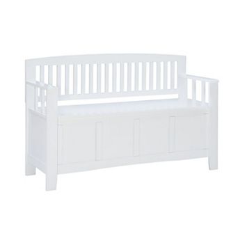 Linon Slatted Storage Bench