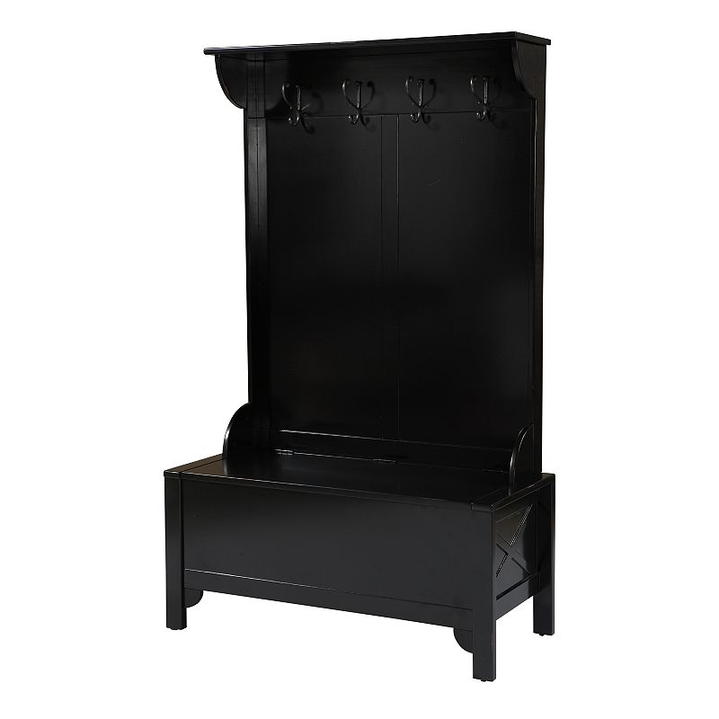 Linon Anna Hallway Storage Bench, Black, Furniture