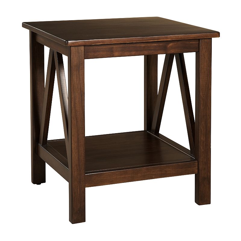 Linon Titian End Table, Brown