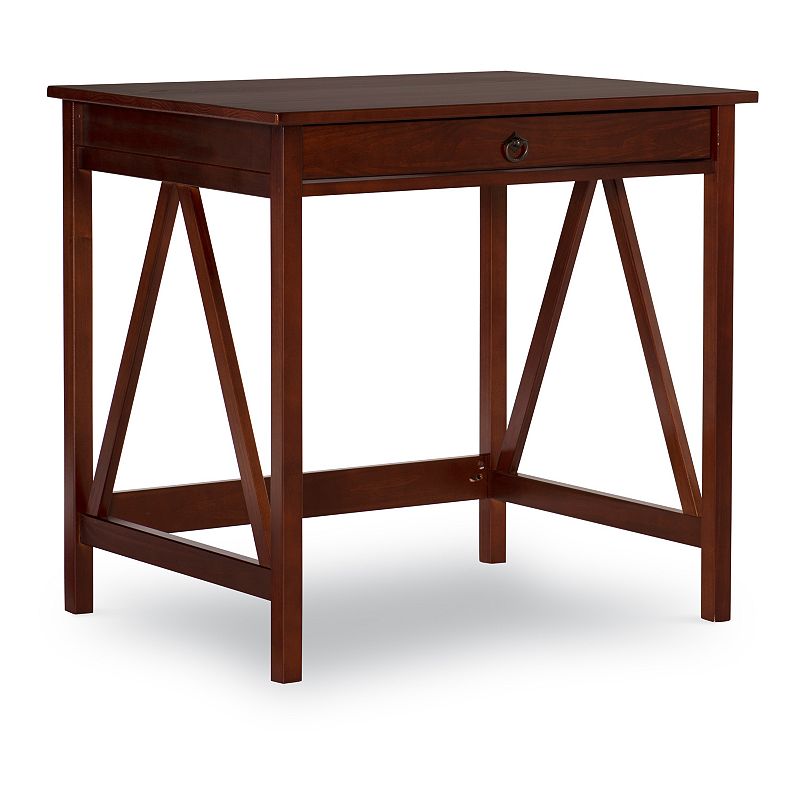 Linon Titian Laptop Desk, Brown, Furniture