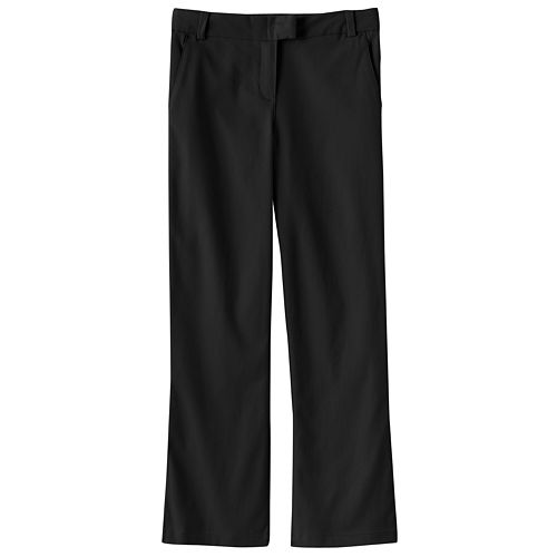 Girls 7-16 Chaps Stretch Twill Bootcut School Uniform Pants