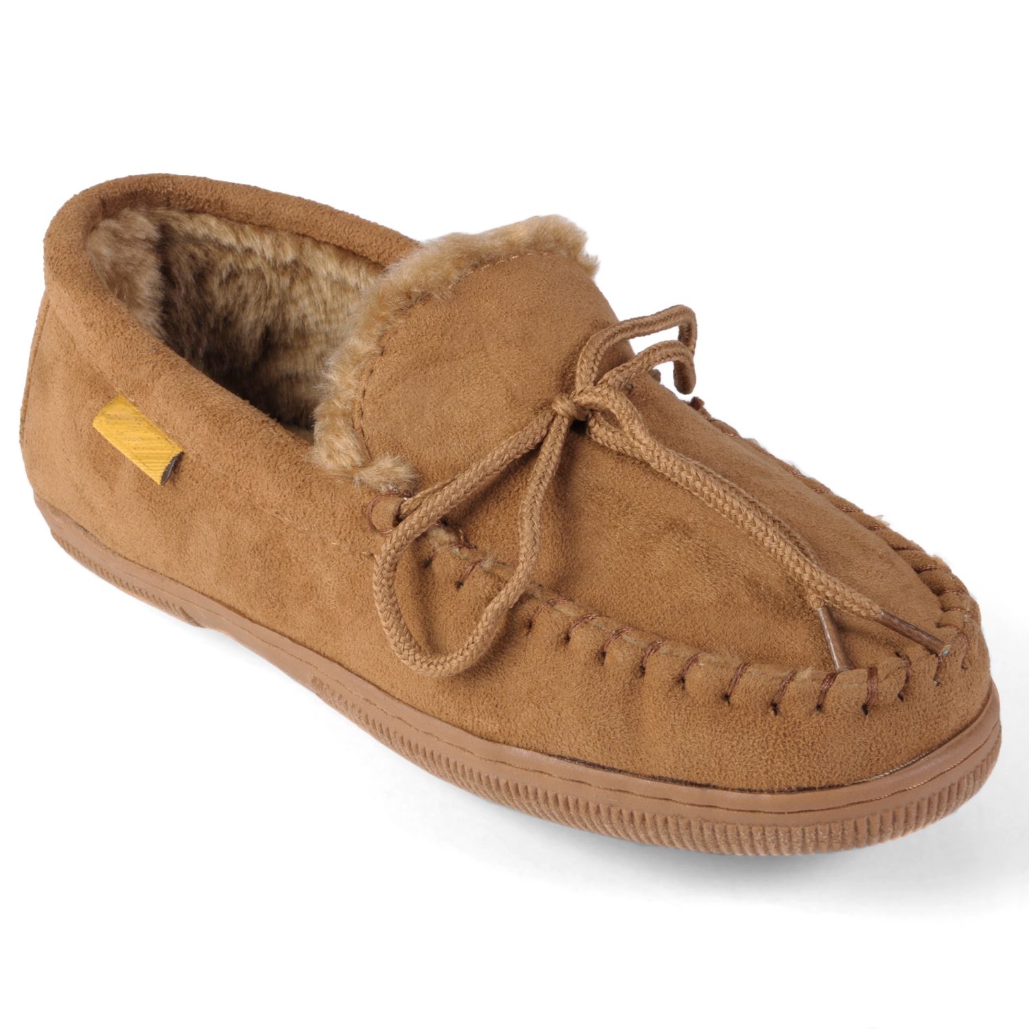 mens wide moccasin slippers