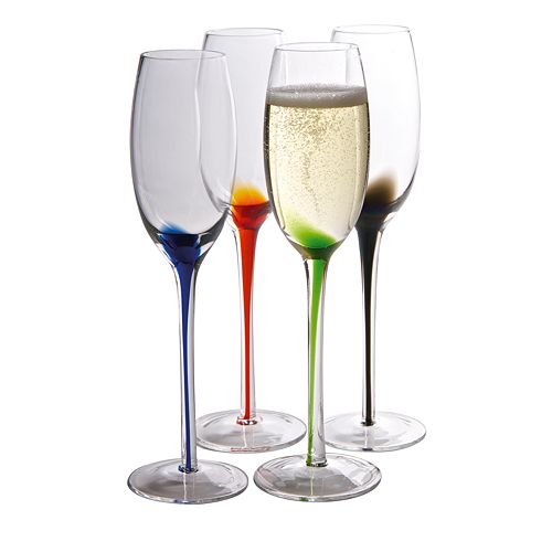 Artland Splash 4pc. Champagne Flute Set