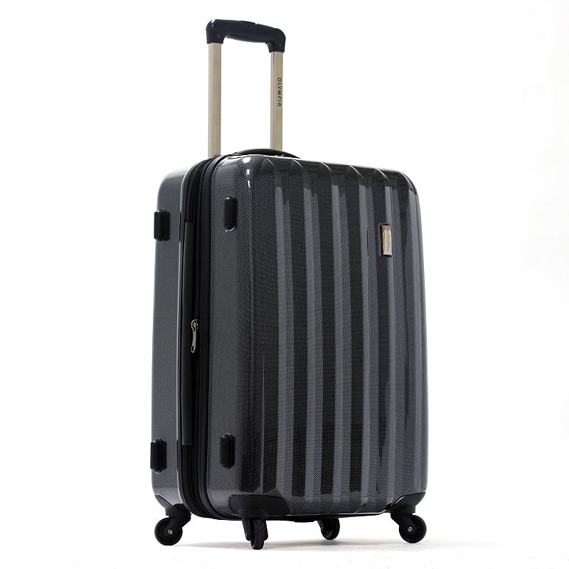 Olympia Titan Spinner Luggage, Black, 21 Carryon
