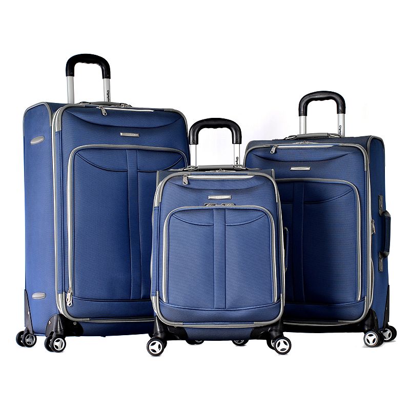 Olympia Tuscany 3-Piece Luggage Set, Blue, 3 Pc Set