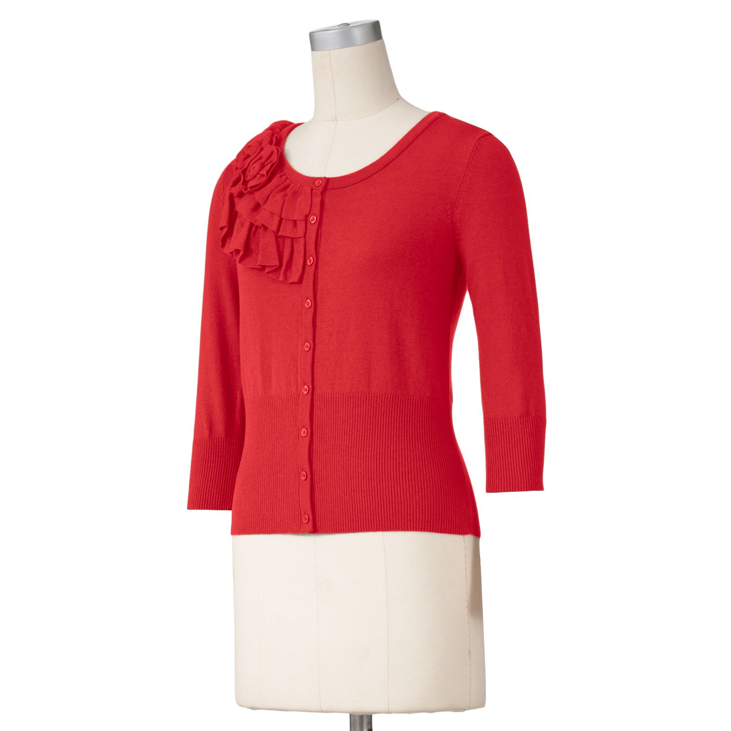 kohls red cardigan