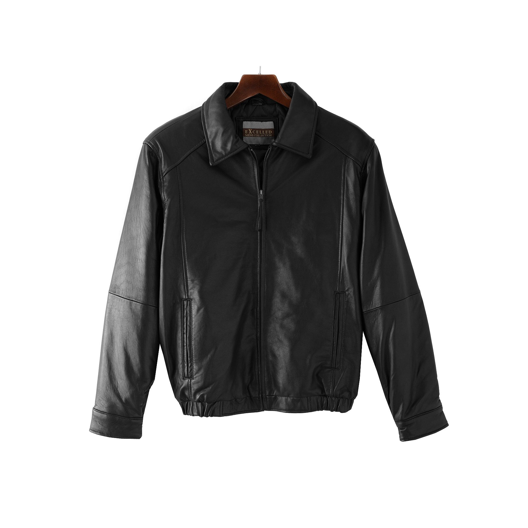Big & Tall Excelled Leather Bomber Jacket, Mens, Size: 3XL, Black