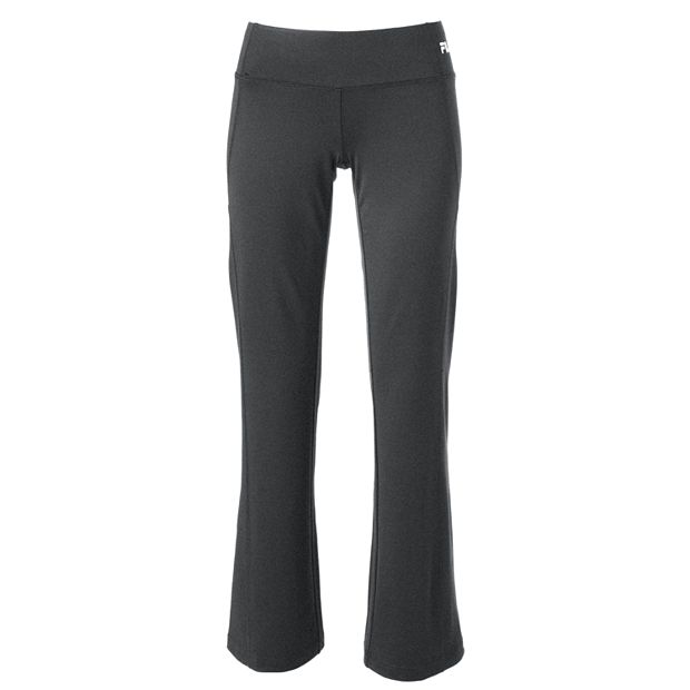 Fila Sport Tight Pants Womens XS Black Silver Grey Striped Running  Performance