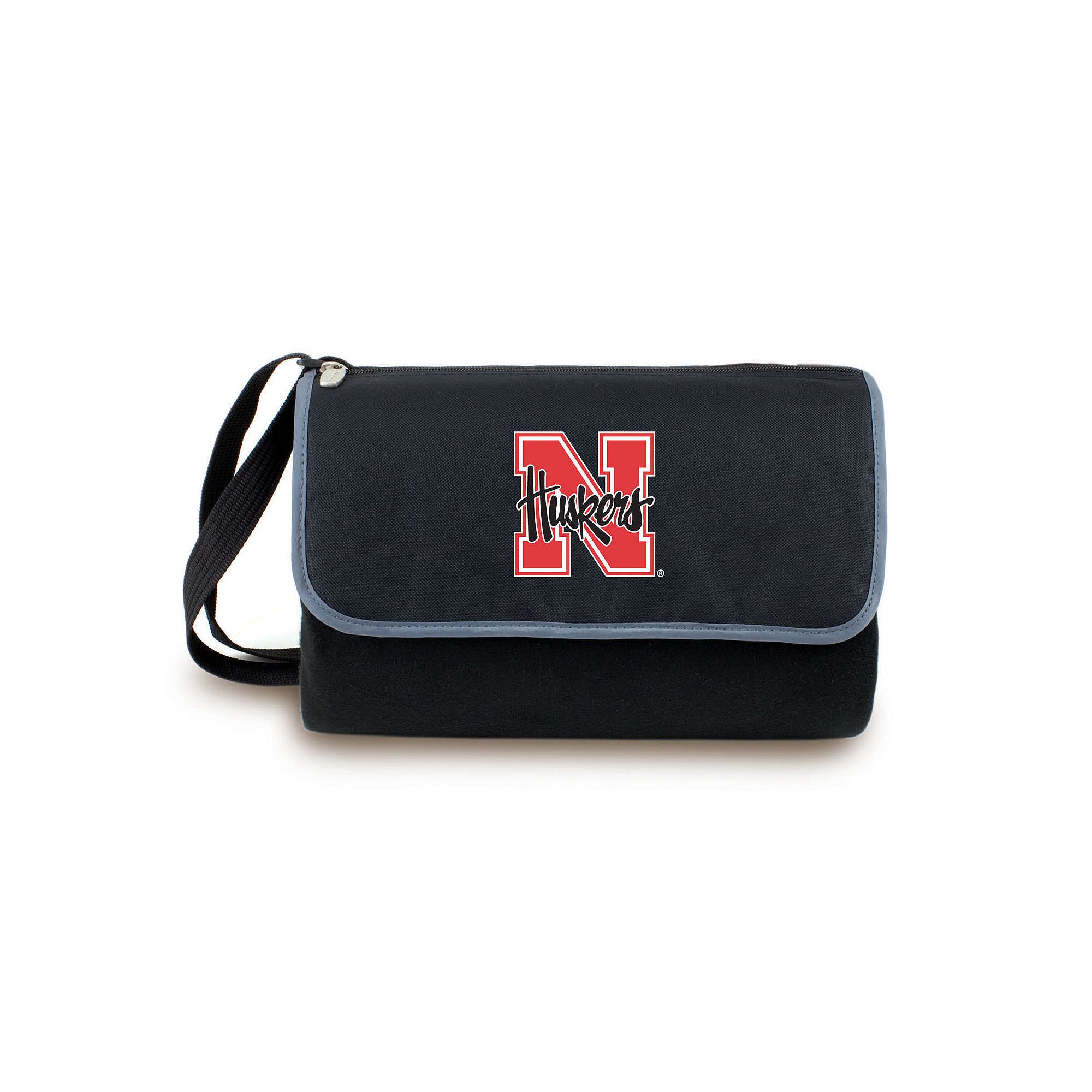 Picnic Time Nebraska Cornhuskers Blanket Tote, Black