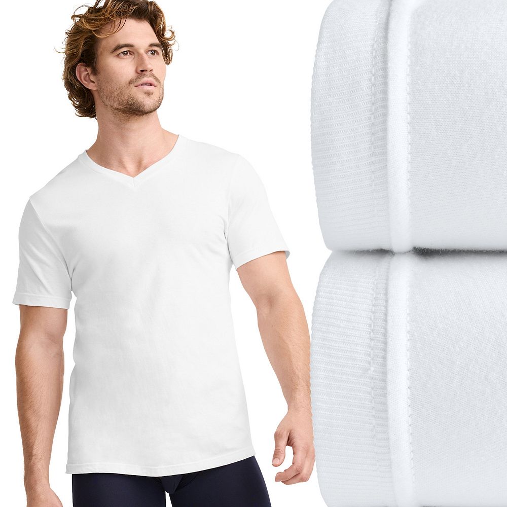 Big & Tall Jockey® 2-pack Big Man Classic V-Neck Undershirt