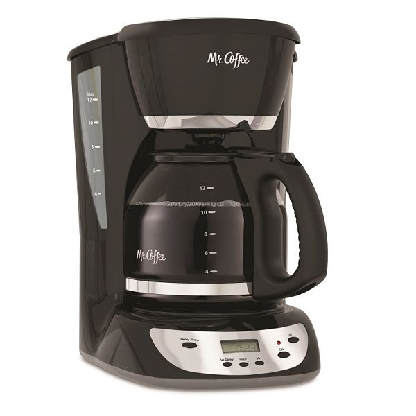 Mr. Coffee® 12-Cup Pot Programmable Coffee Maker, Black/Silver