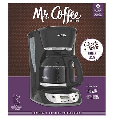 Mr. Coffee Black 12-Cup Programmable Coffee Maker