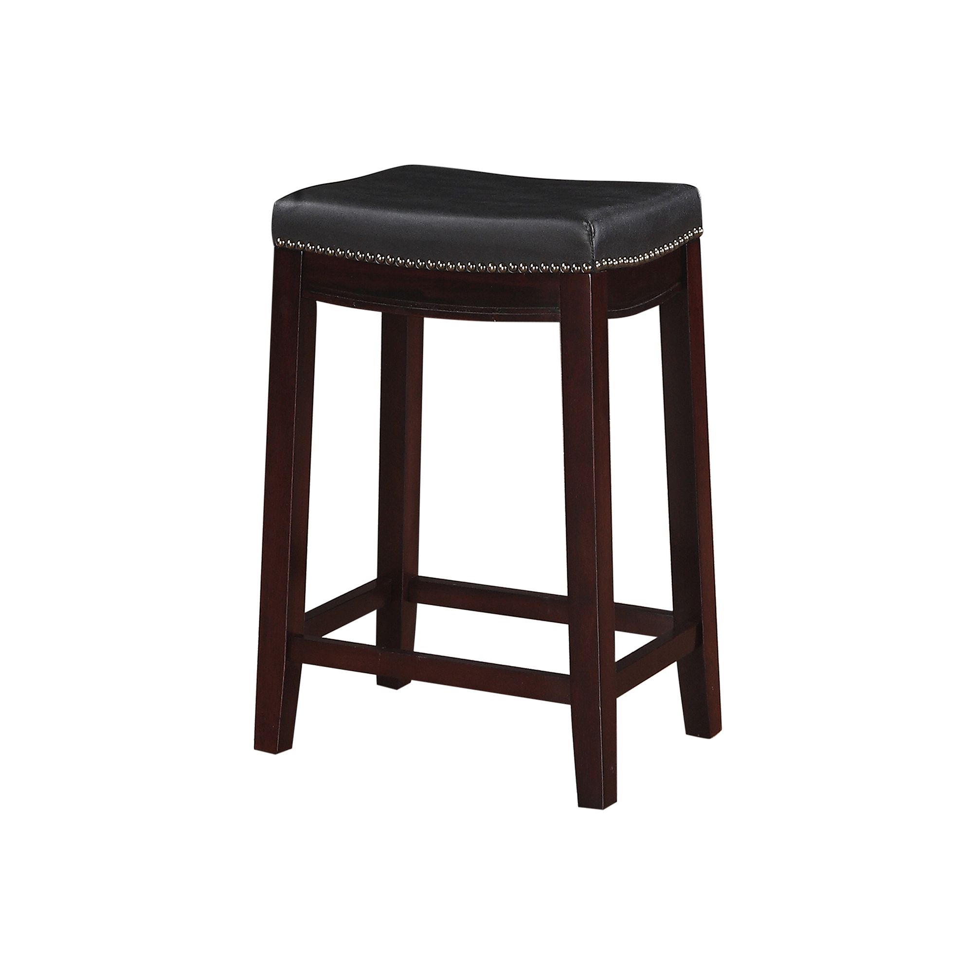 Linon Allure Counter Stool - 26 Overall Height, Black