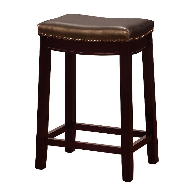 Linon Allure Counter Stool - 26 Overall Height, Brown