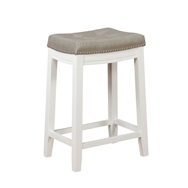 Linon Allure Counter Stool - 26 Overall Height, Grey