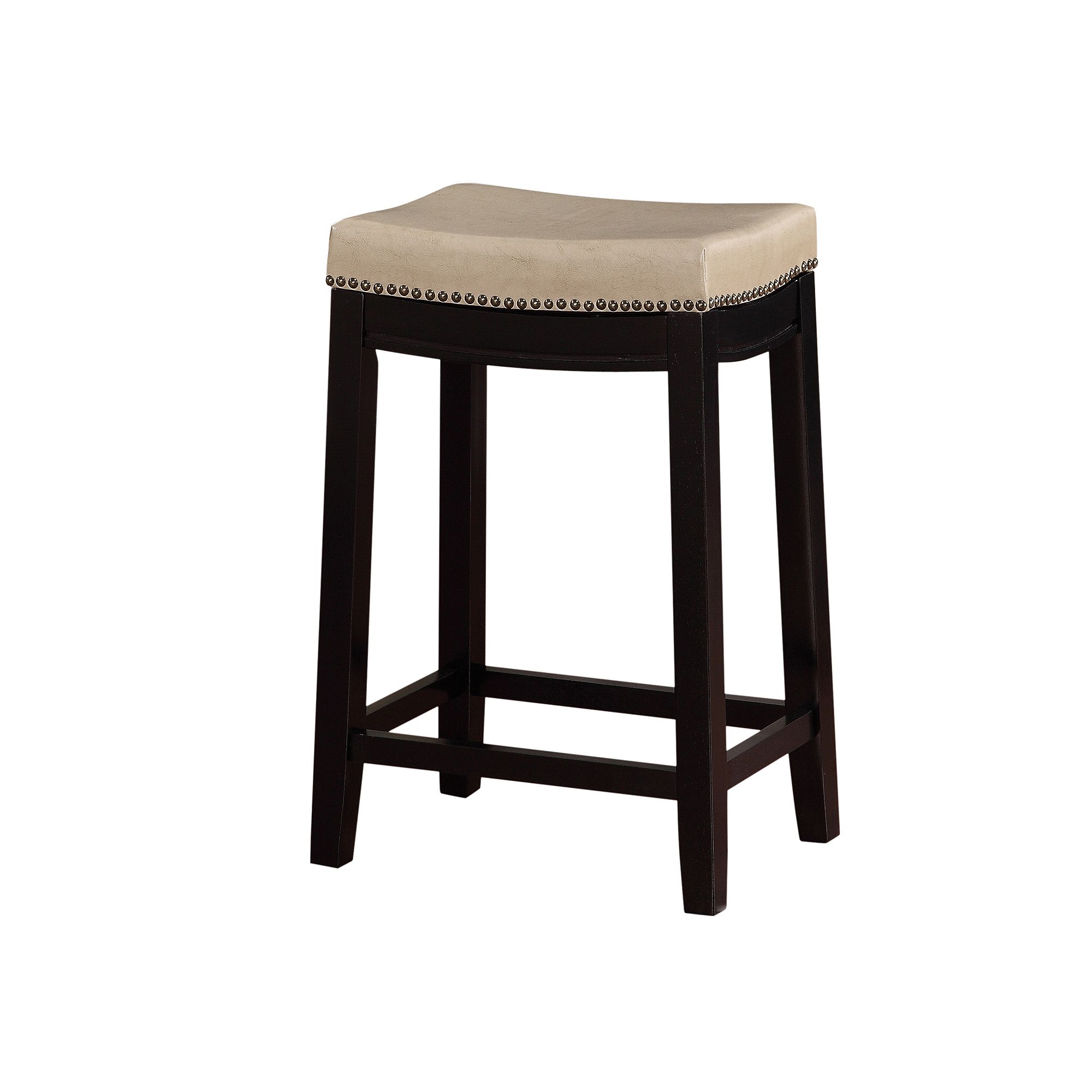 Linon Allure Counter Stool - 26 Overall Height, Jute Brown