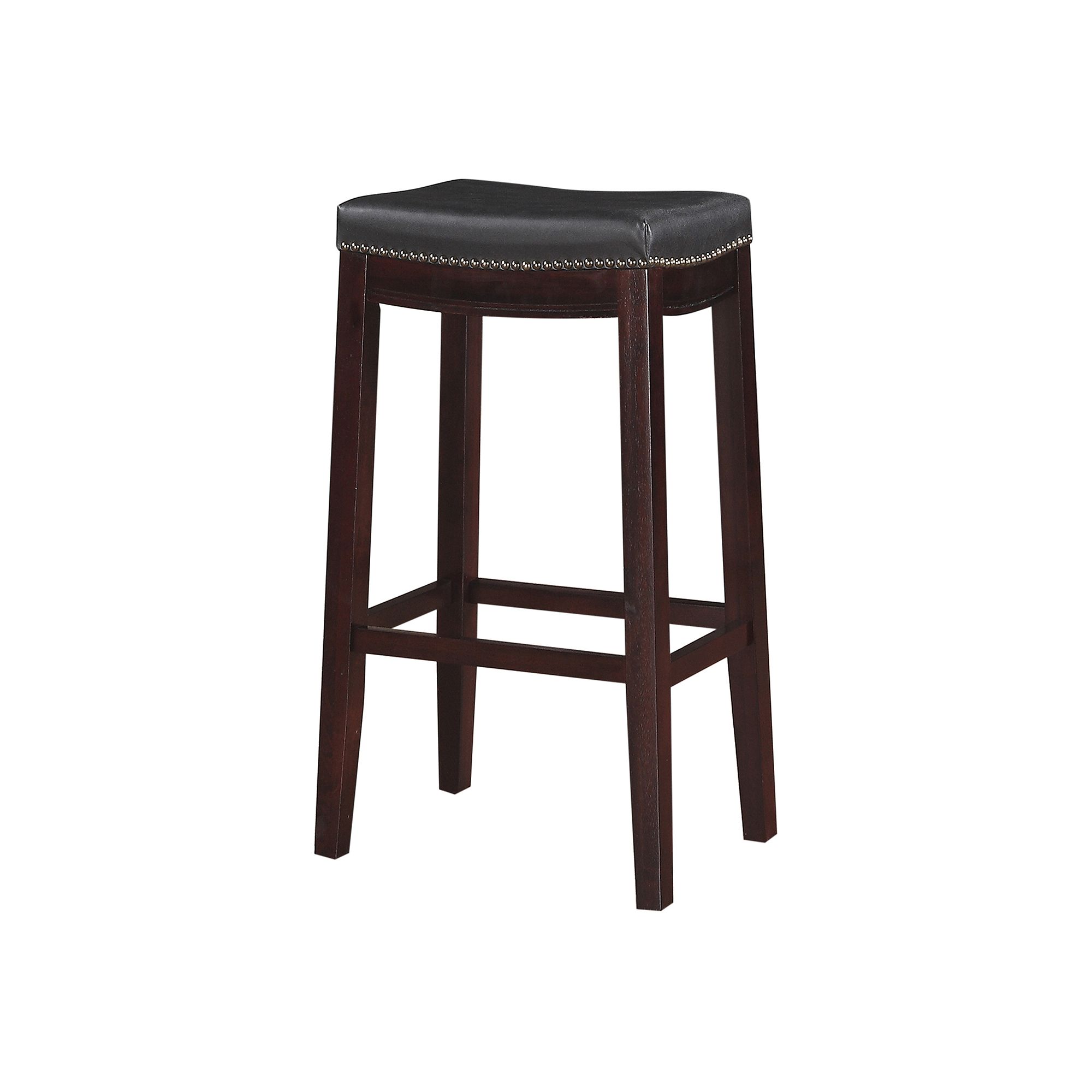 Linon Allure Bar Stool, Black