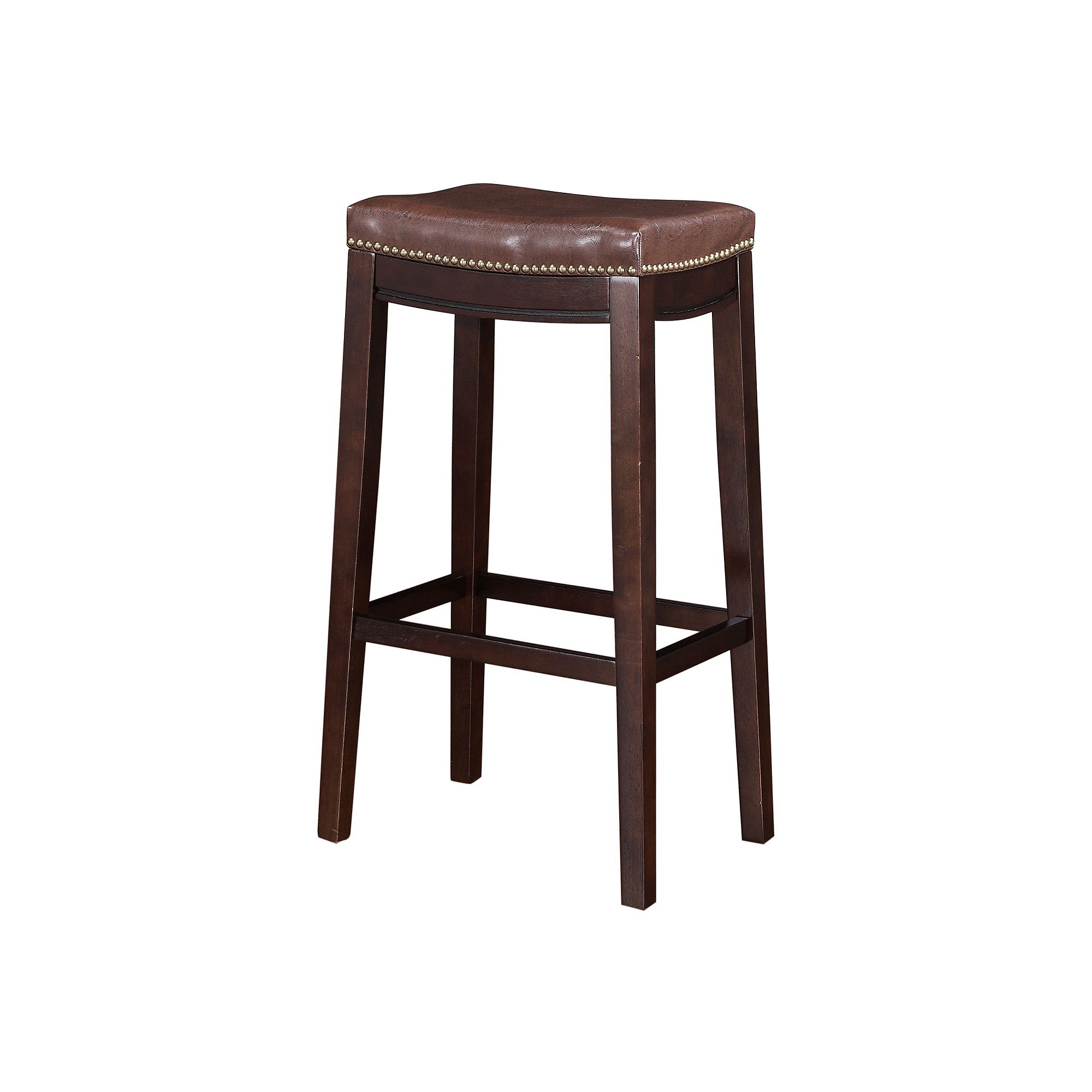 Linon Allure Bar Stool, Brown Brown