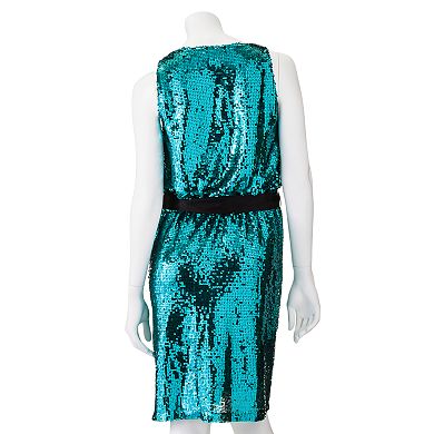 Apt. 9® Sequin Drapeneck Dress