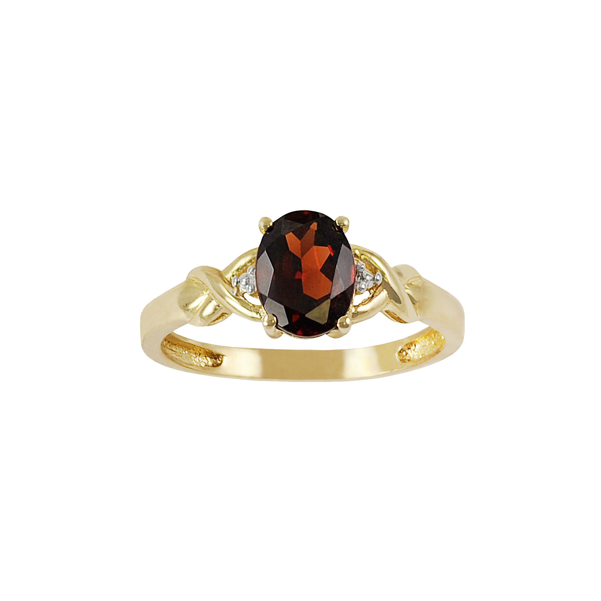 10k Gold Garnet Ring, Womens, Size: 6
