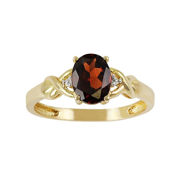 10k Gold Garnet Ring