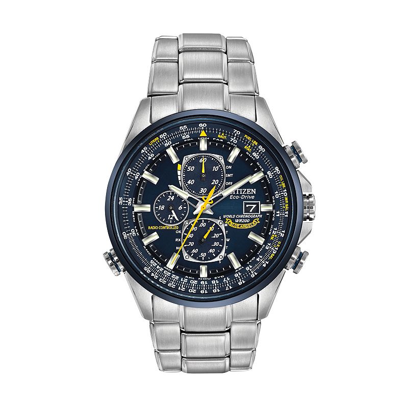 Eco-Drive Men's World A-T Stainless Steel Atomic Flight Watch - AT8020-54L