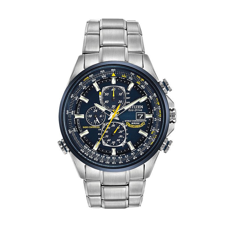 Citizen Men's 43mm Eco-Drive Blue Angels World A-T Stainless Steel