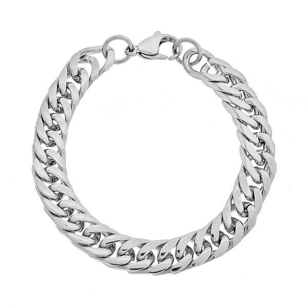 LYNX Stainless Steel Curb Chain Bracelet - Men