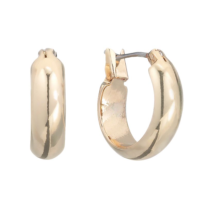 UPC 083355024792 product image for Napier Gold Tone Hoop Earrings, Women's, Yellow | upcitemdb.com