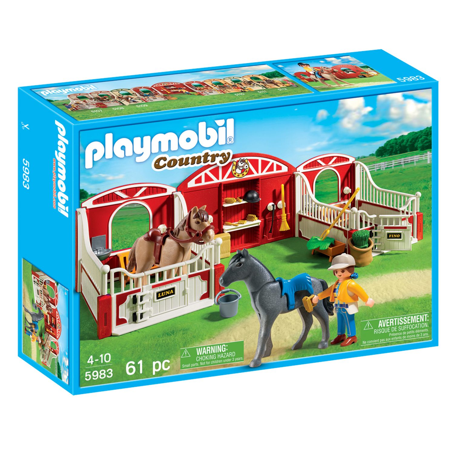playmobil horse farm stables