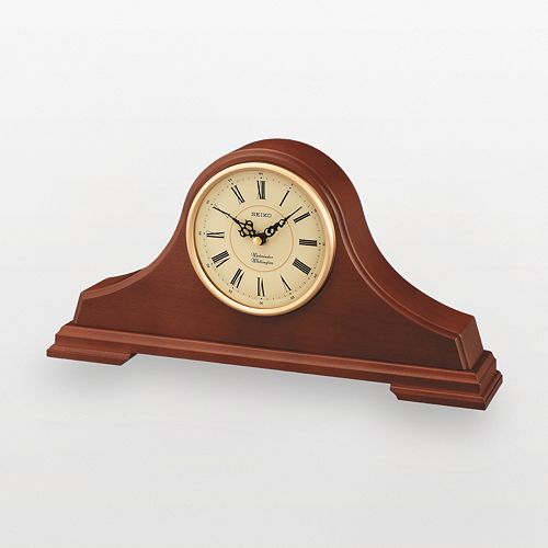 Seiko Tambour Oak Mantel Clock - QXJ008BLH