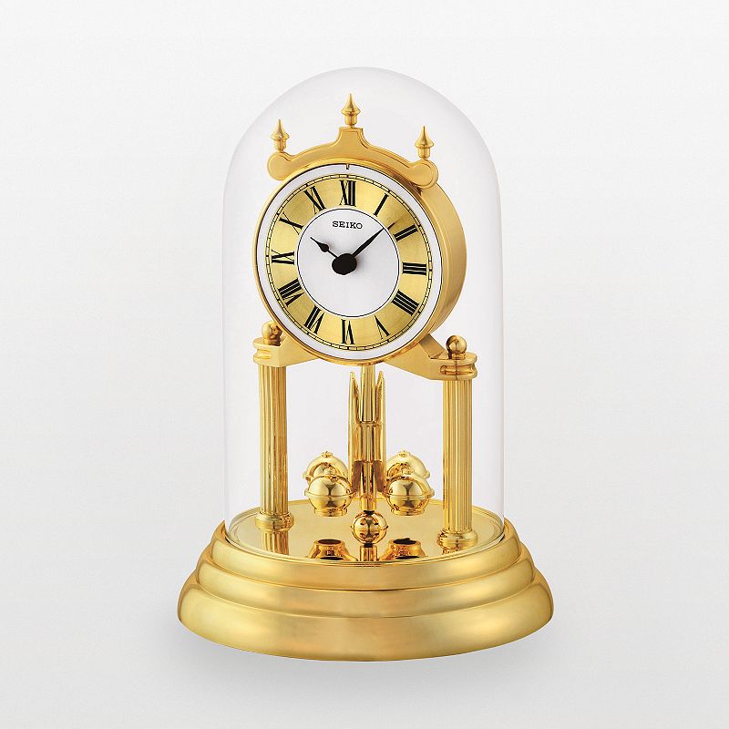 UPC 029665157881 product image for Seiko Gold Tone Anniversary Mantel Clock - QHN006GLH | upcitemdb.com