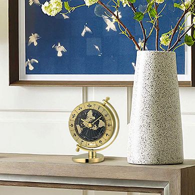 Seiko Gold Tone Globe Clock