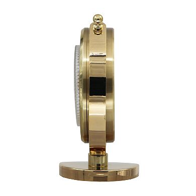 Seiko Gold Tone Globe Clock