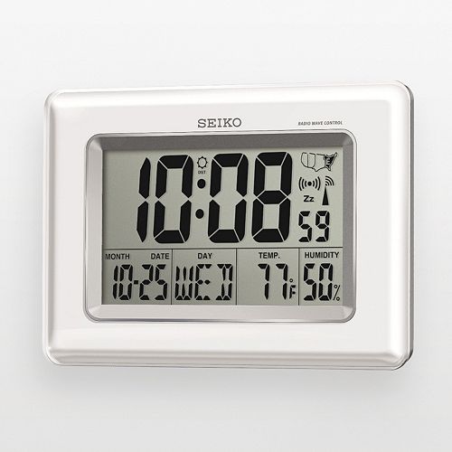 Seiko RWave Atomic Digital Clock QHR020WLH