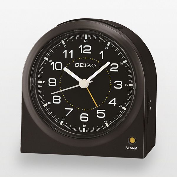 Seiko Black Alarm Clock Qhe085klh, Seiko Alarm Clocks