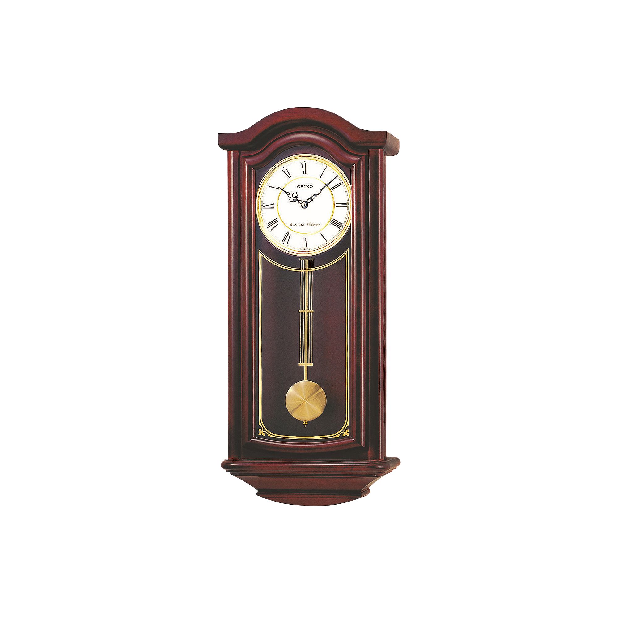 Seiko Wood Pendulum Wall Clock - QXH118BLH, Brown