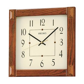 Seiko Wood Square Wall Clock - QXA469BLH